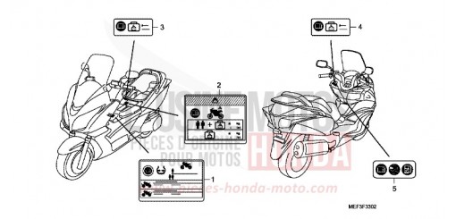 CAUTION LABEL (FJS400D9/FJS400A) (2) FJS400D9 de 2009